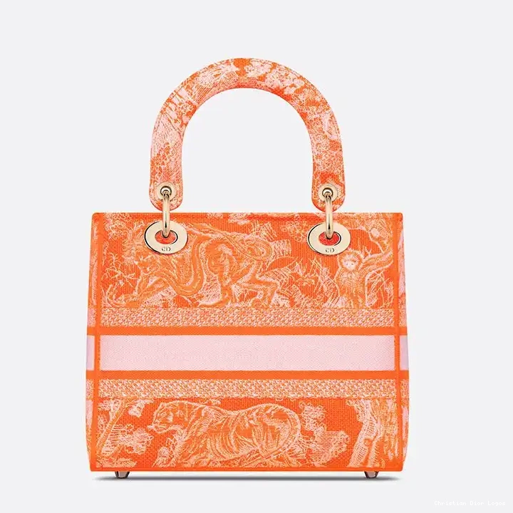 Cheap de Bag Motif Canvas Jouy Medium D-lite Toile Lady Orange 0414 Luxury